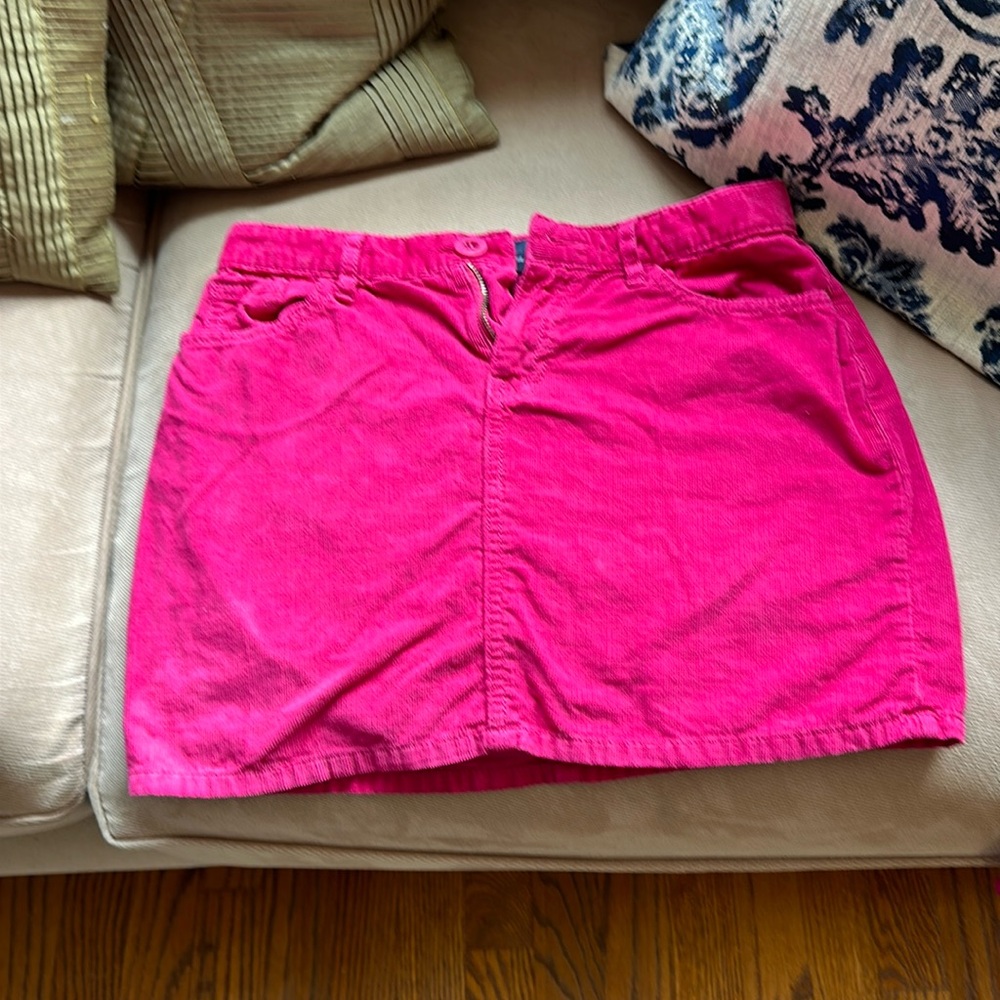 Gap corduroy pink skirt w/ removable pink shorts size 14 girls 100% cotton